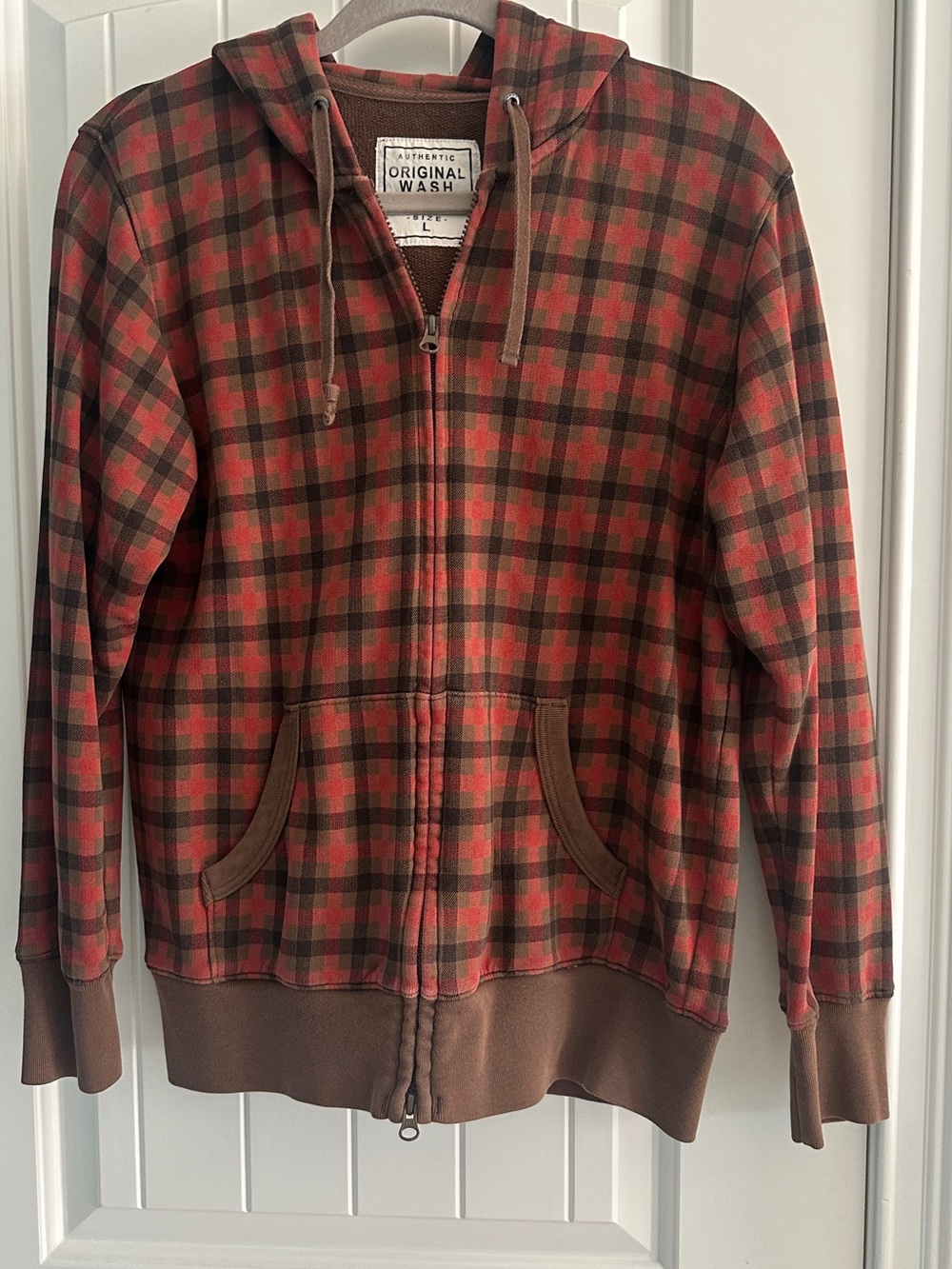 90s 00s vintage UNIQLO Double Zip Hoodie (Short Length) Y2K Full-Zip Hoodie